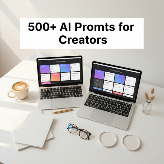 AI Prompt Pack Lifestyle Mockup